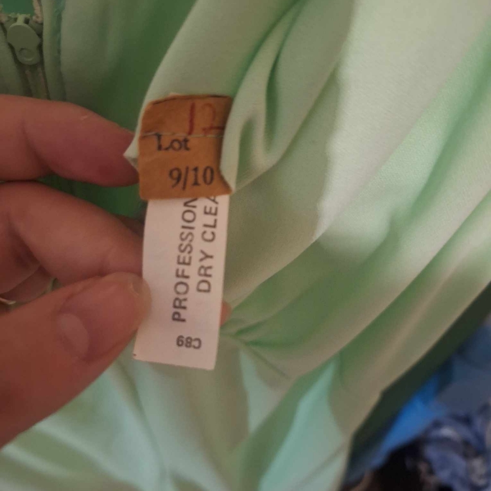 FLOOR LENGTH GREEN SATIN DRESS